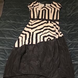 Rinascimento Monochrome Striped Dress